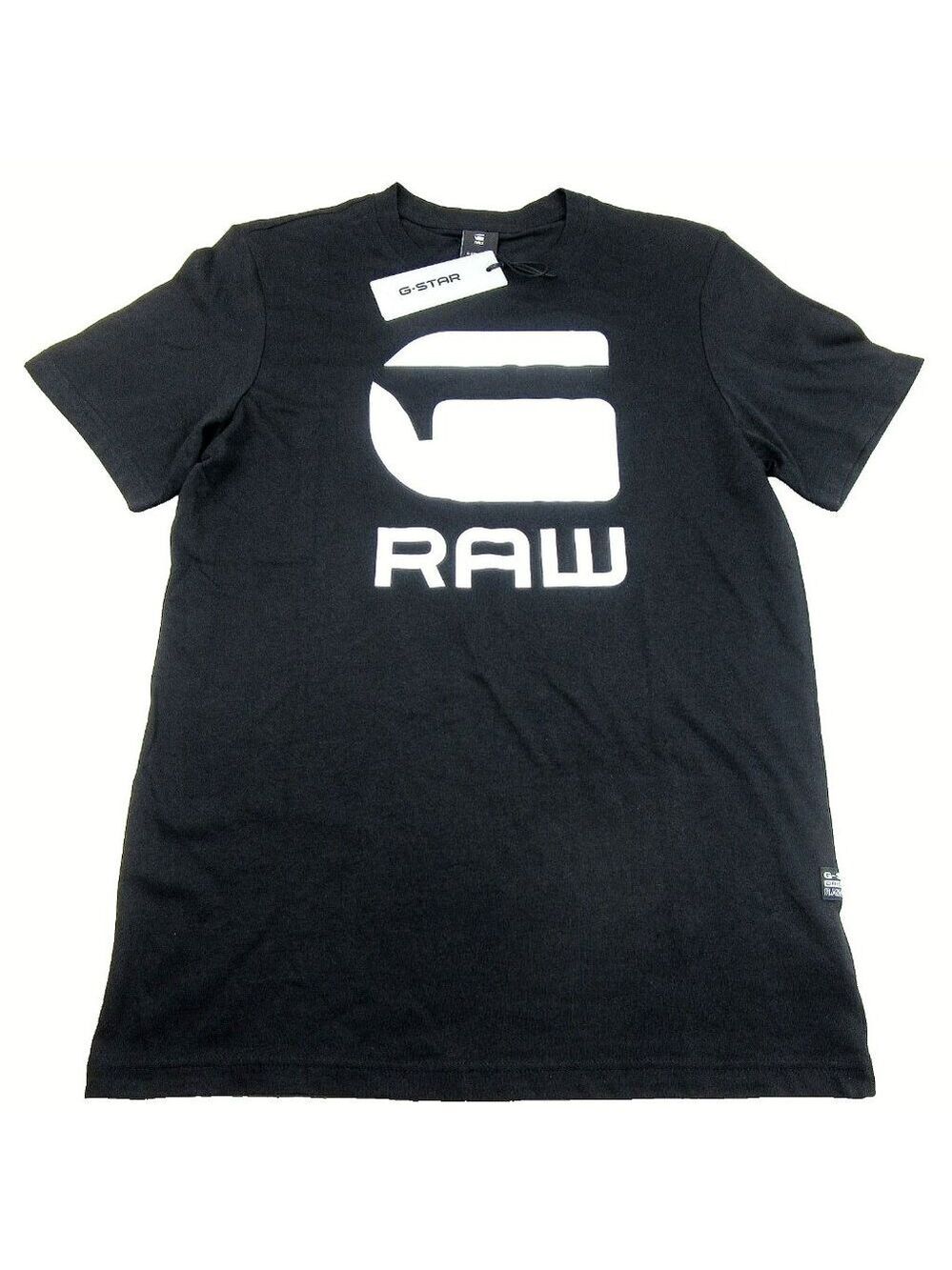 G-Star Raw Black Graphic Logo Short Sleeve T-Shirt Mens Size Medium Tee NEW